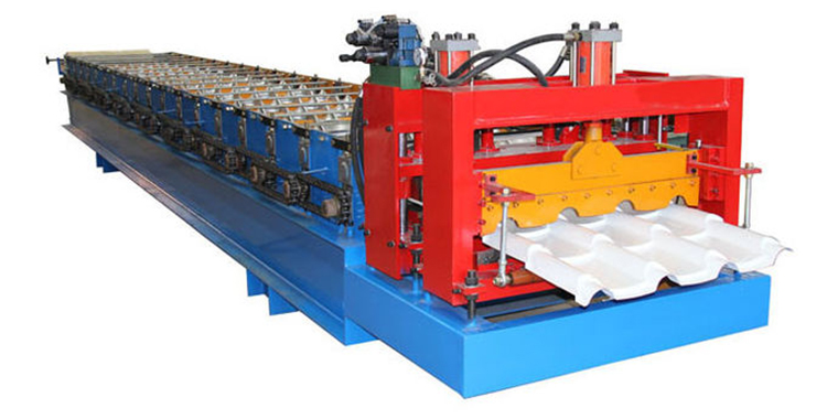 Máquina formadora de rollos de baldosas esmaltadas con láminas de hierro