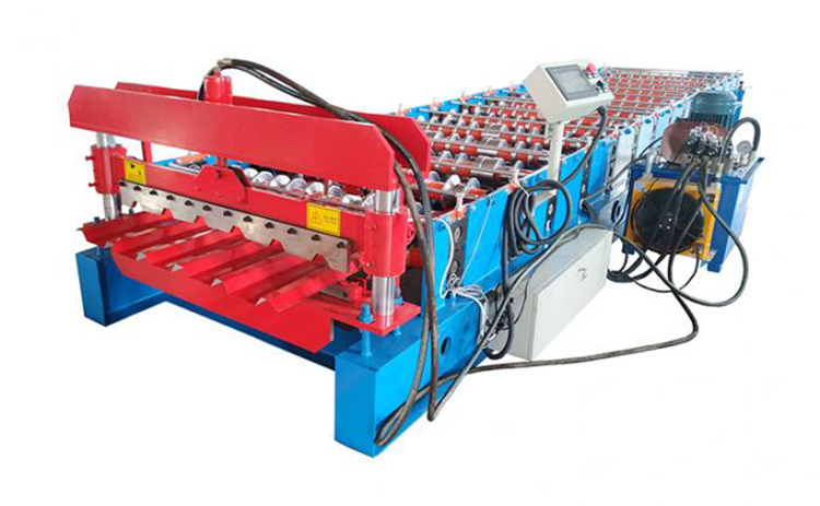 Kırmızı Çelik Hidrolik Basınç 4Kw Profil Rulo Şekillendirme Makinesi