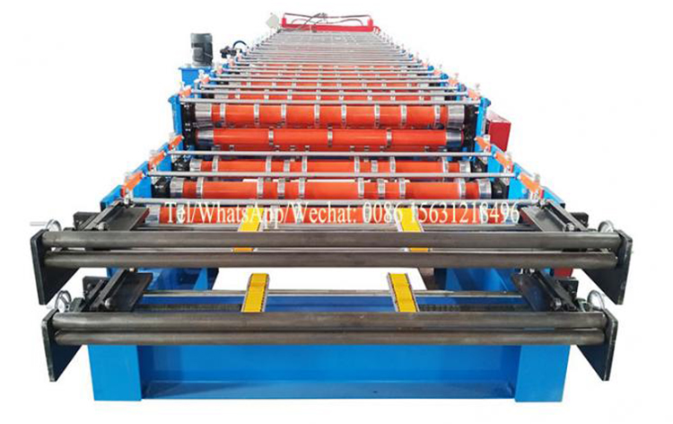 Roofing Metal Steel Flat Sheet Double Layer Roll Forming Machine