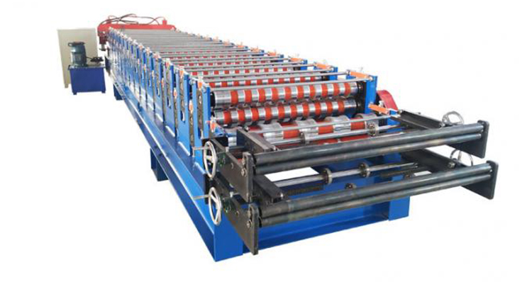 Corrugated And Trapezoidal Double Layer Roll Forming Machine