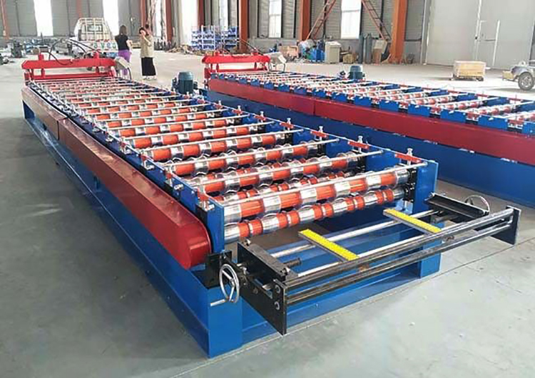 Lini Produksi Plat Aluminium Corrugated Sheet Metal Roll Forming Machines