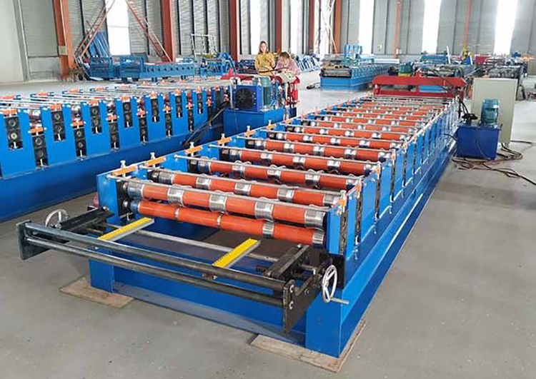 Lini Produksi Plat Aluminium Corrugated Sheet Metal Roll Forming Machines